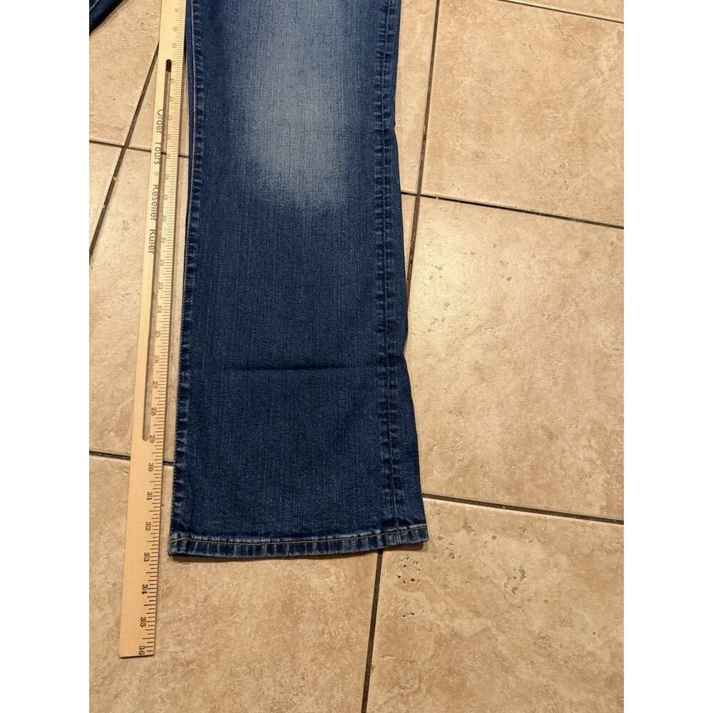 American Eagle Jeans Mens 36x34 Original Bootcut Airflex Blue Denim Whiskers